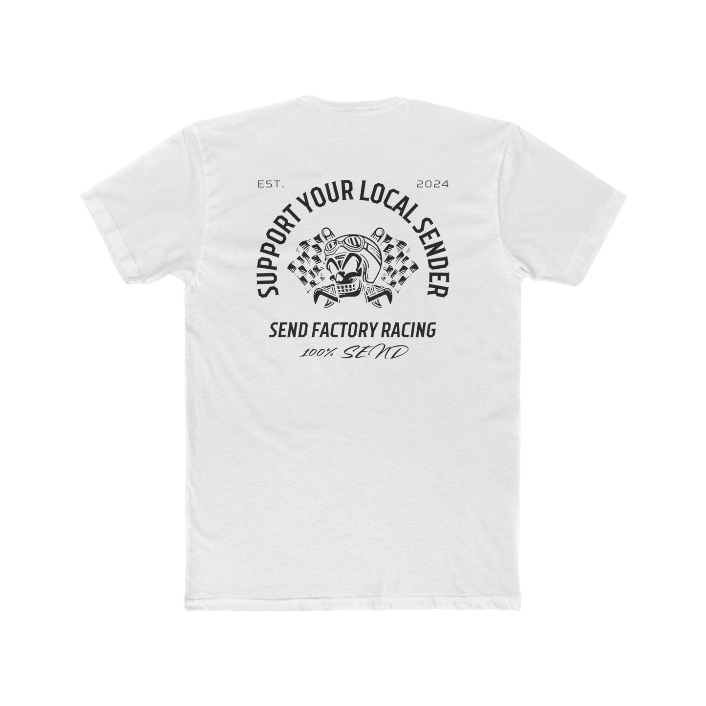 Send Factory Racing Unisex Crew Tee - Motivational Cotton T-Shirt for Racing Enthusiasts