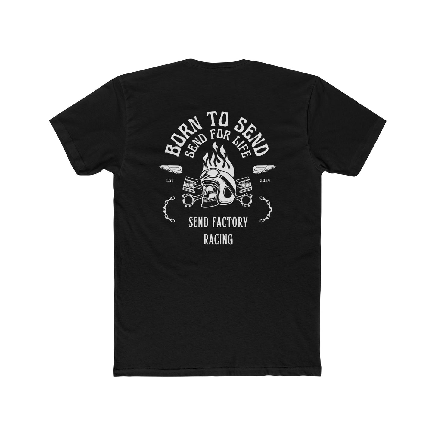 Send Factory Racing Unisex Crew Tee - Motivational Cotton T-Shirt for Racing Enthusiasts