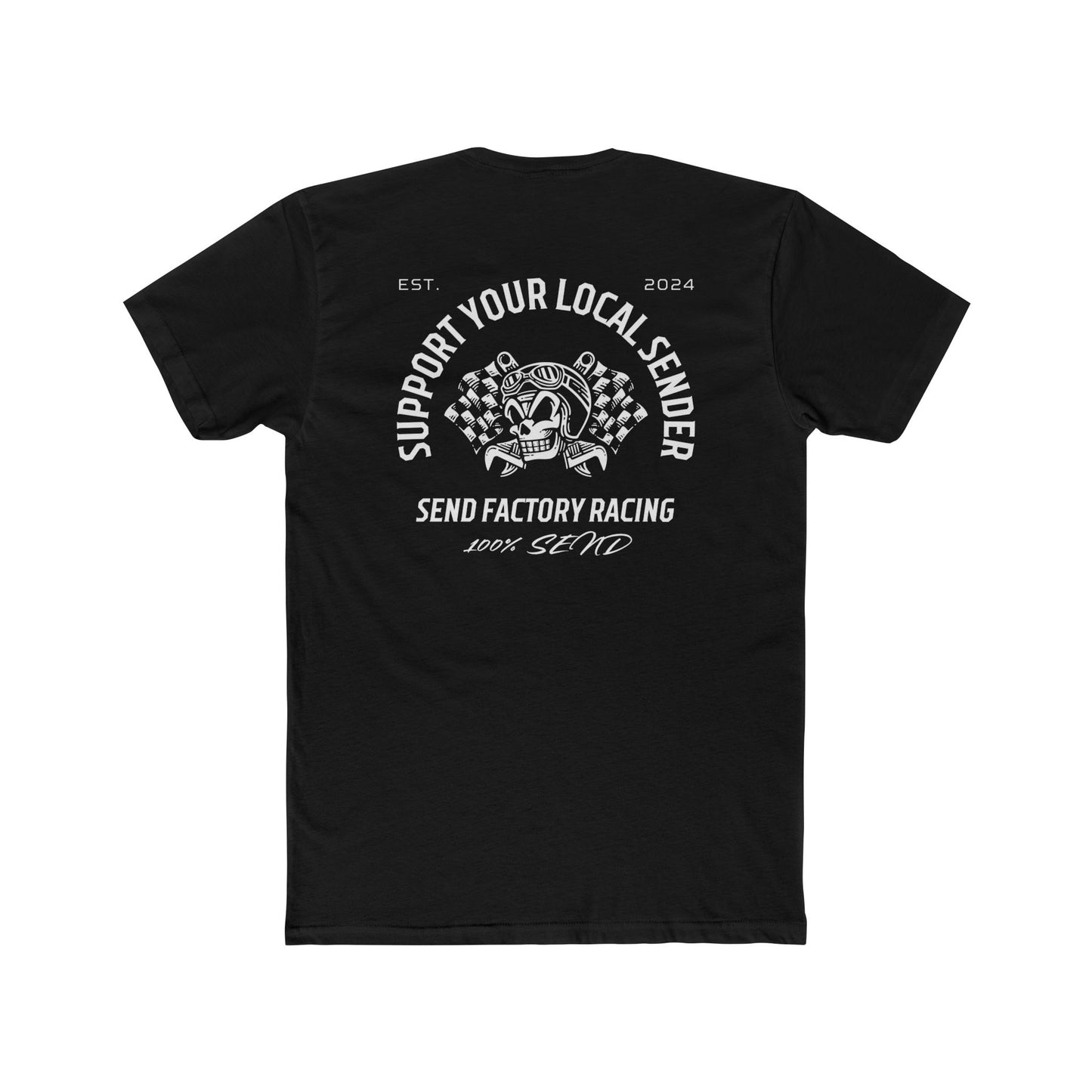 Send Factory Racing Unisex Crew Tee - Motivational Cotton T-Shirt for Racing Enthusiasts