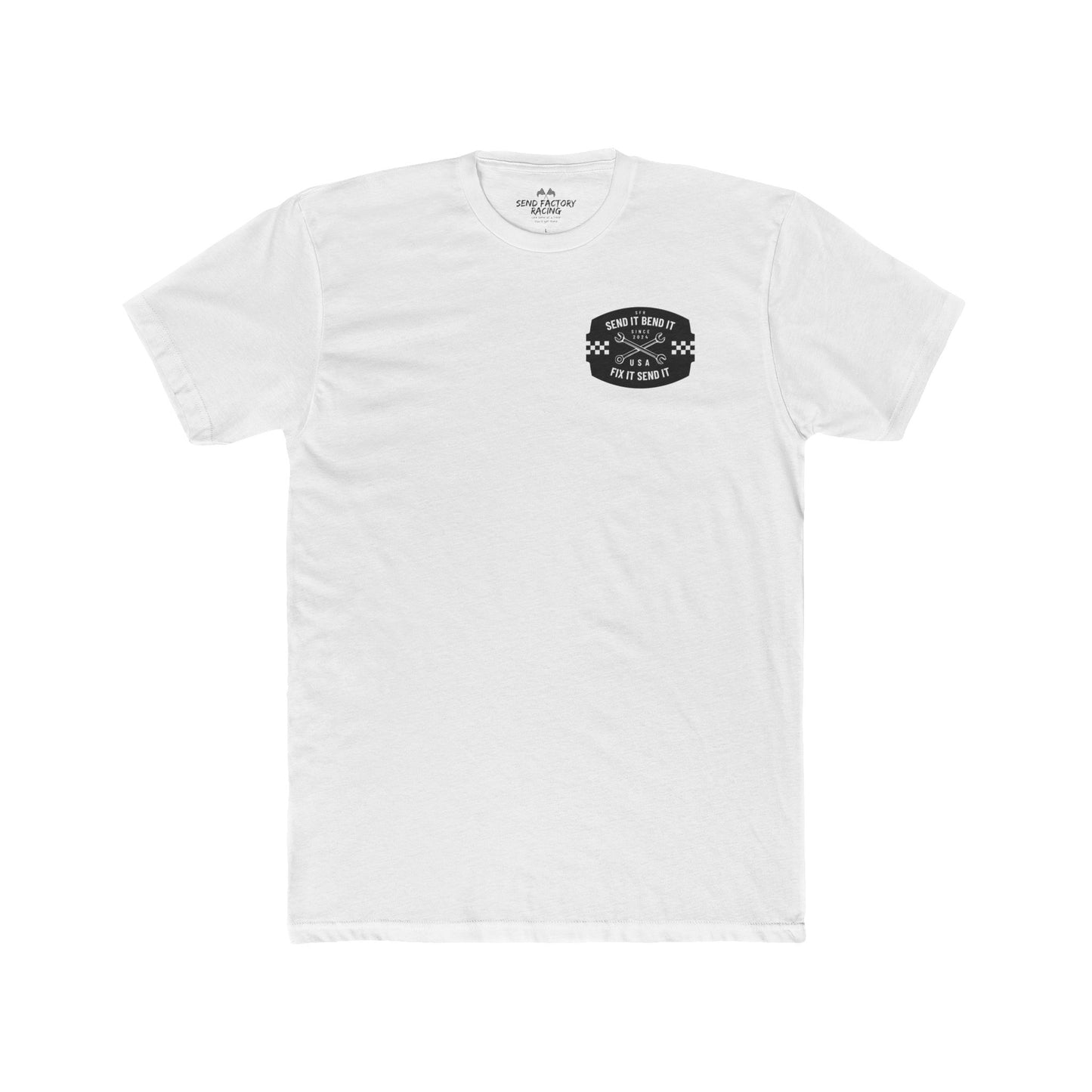 Send Factory Racing Unisex Crew Tee - Motivational Cotton T-Shirt for Racing Enthusiasts