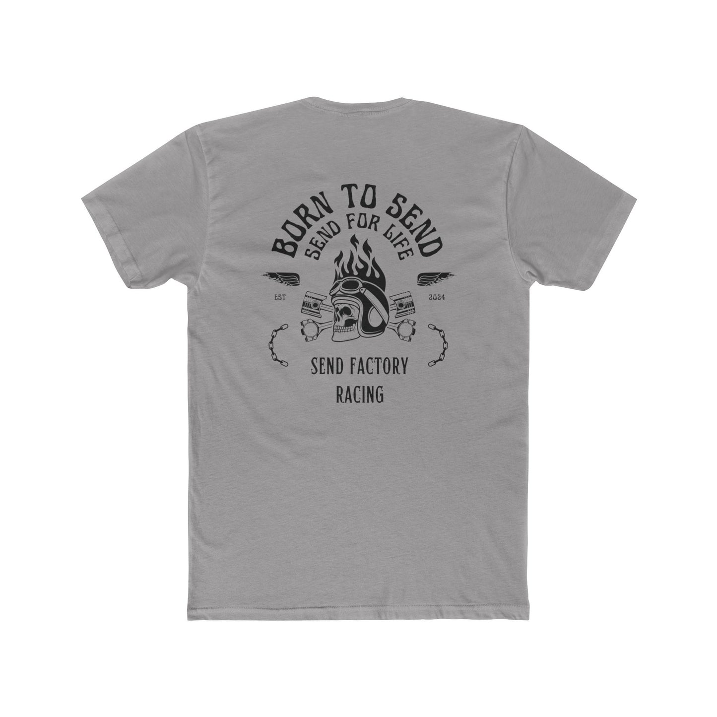 Send Factory Racing Unisex Crew Tee - Motivational Cotton T-Shirt for Racing Enthusiasts