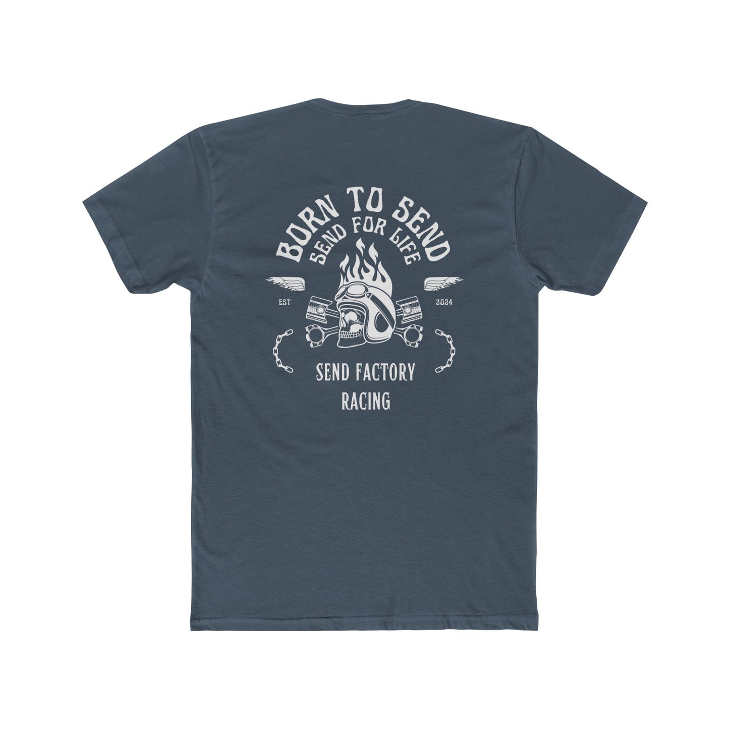 Send Factory Racing Unisex Crew Tee - Motivational Cotton T-Shirt for Racing Enthusiasts