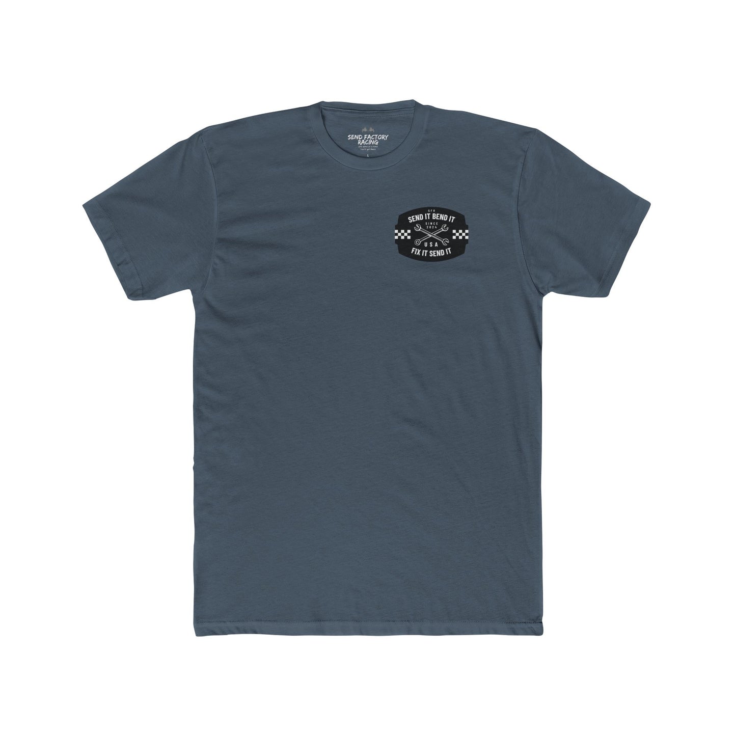 Send Factory Racing Unisex Crew Tee - Motivational Cotton T-Shirt for Racing Enthusiasts