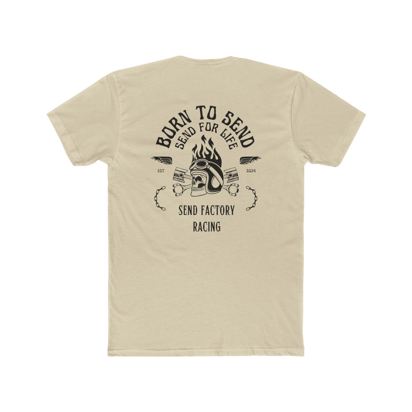 Send Factory Racing Unisex Crew Tee - Motivational Cotton T-Shirt for Racing Enthusiasts