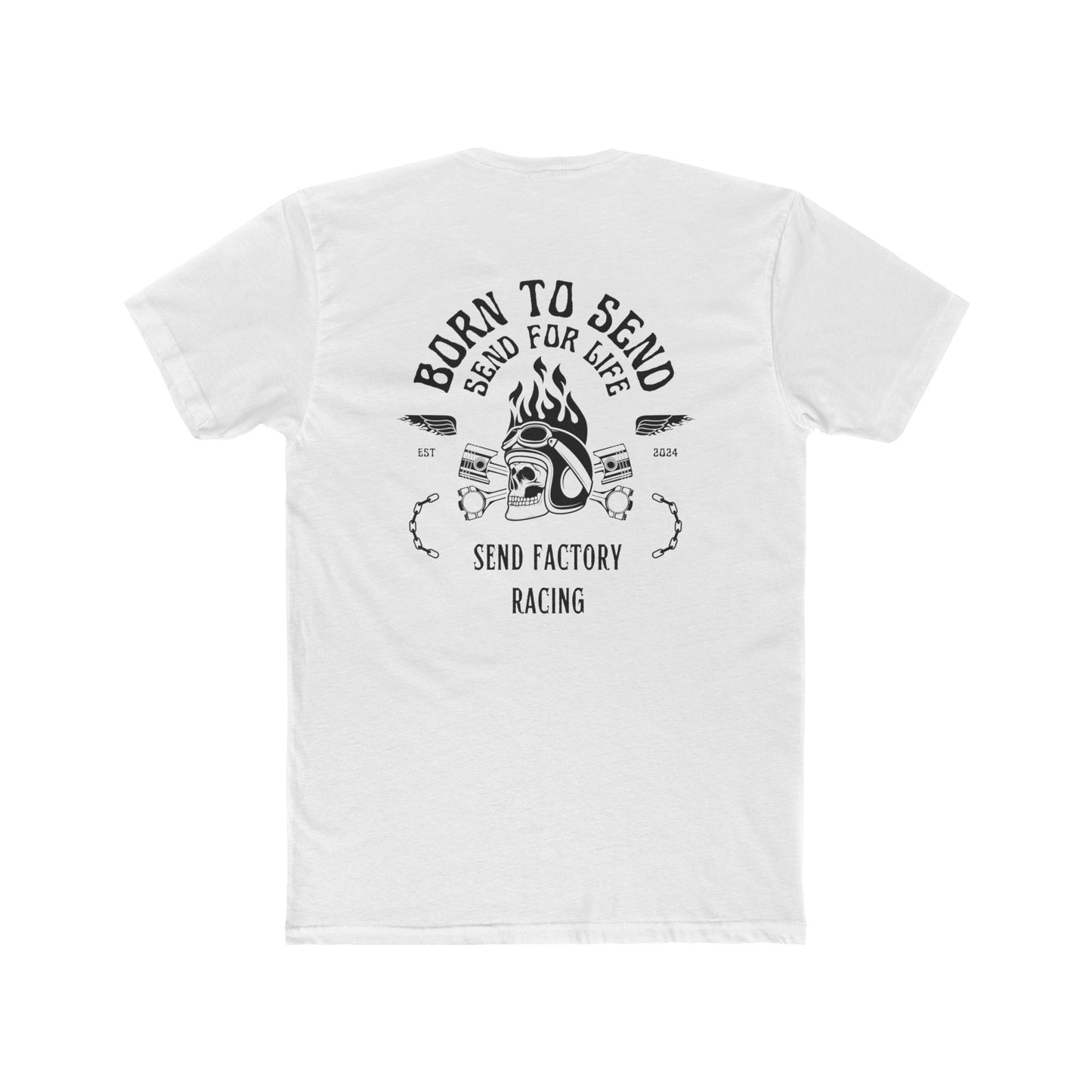 Send Factory Racing Unisex Crew Tee - Motivational Cotton T-Shirt for Racing Enthusiasts