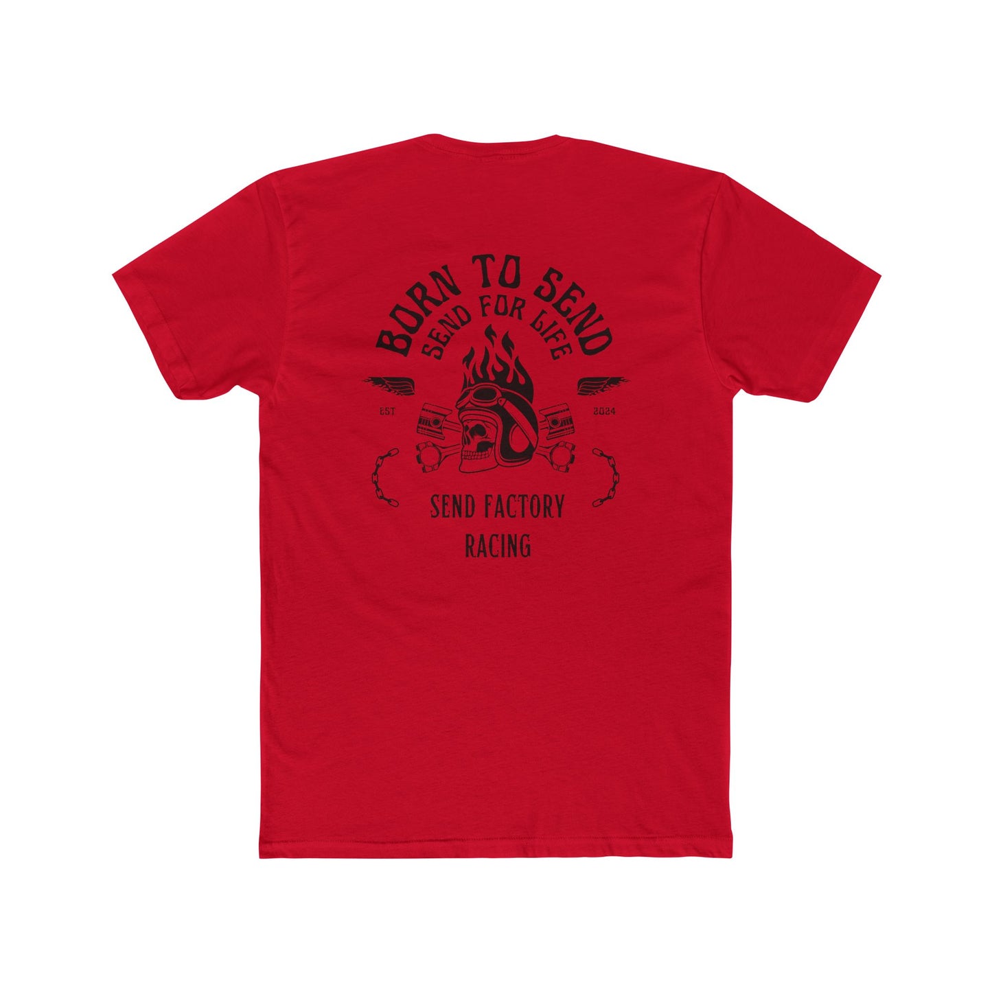 Send Factory Racing Unisex Crew Tee - Motivational Cotton T-Shirt for Racing Enthusiasts