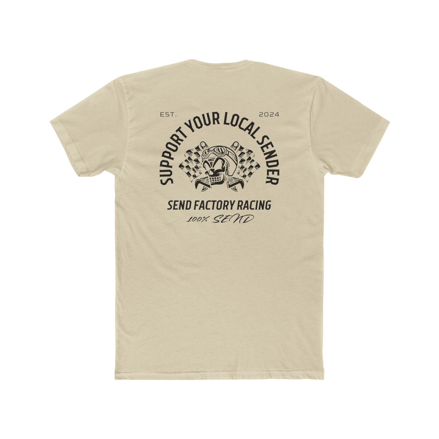 Send Factory Racing Unisex Crew Tee - Motivational Cotton T-Shirt for Racing Enthusiasts