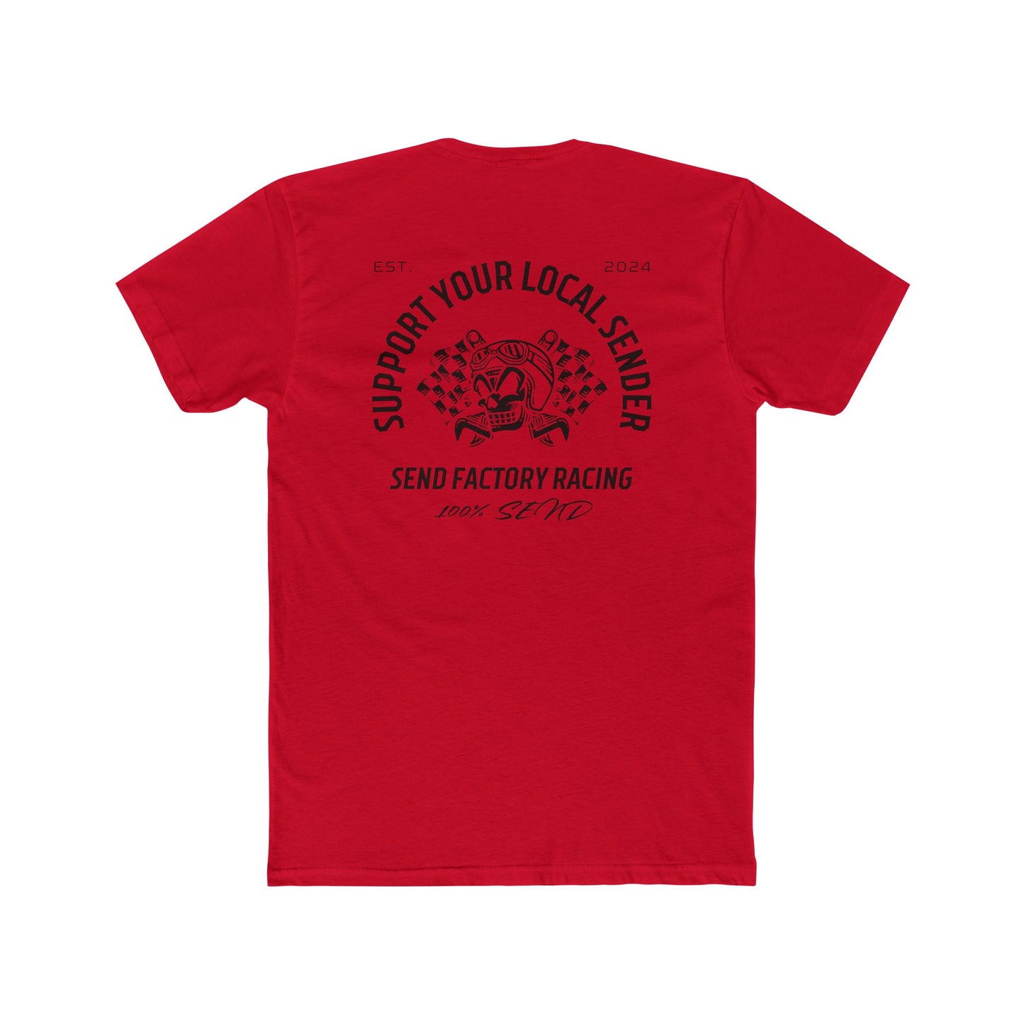 Send Factory Racing Unisex Crew Tee - Motivational Cotton T-Shirt for Racing Enthusiasts